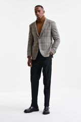 Black Wool & Cashmere Kenton Jacket Autumn Leaves - Image 2