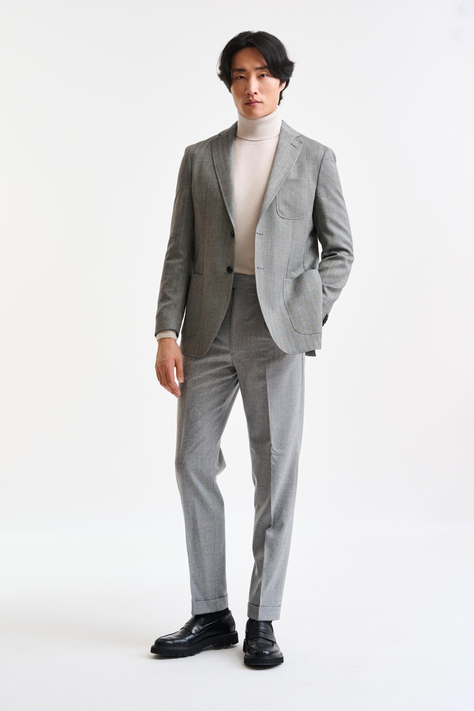 Grey Wool Kenton Jacket Autumn Leaves - Image 2