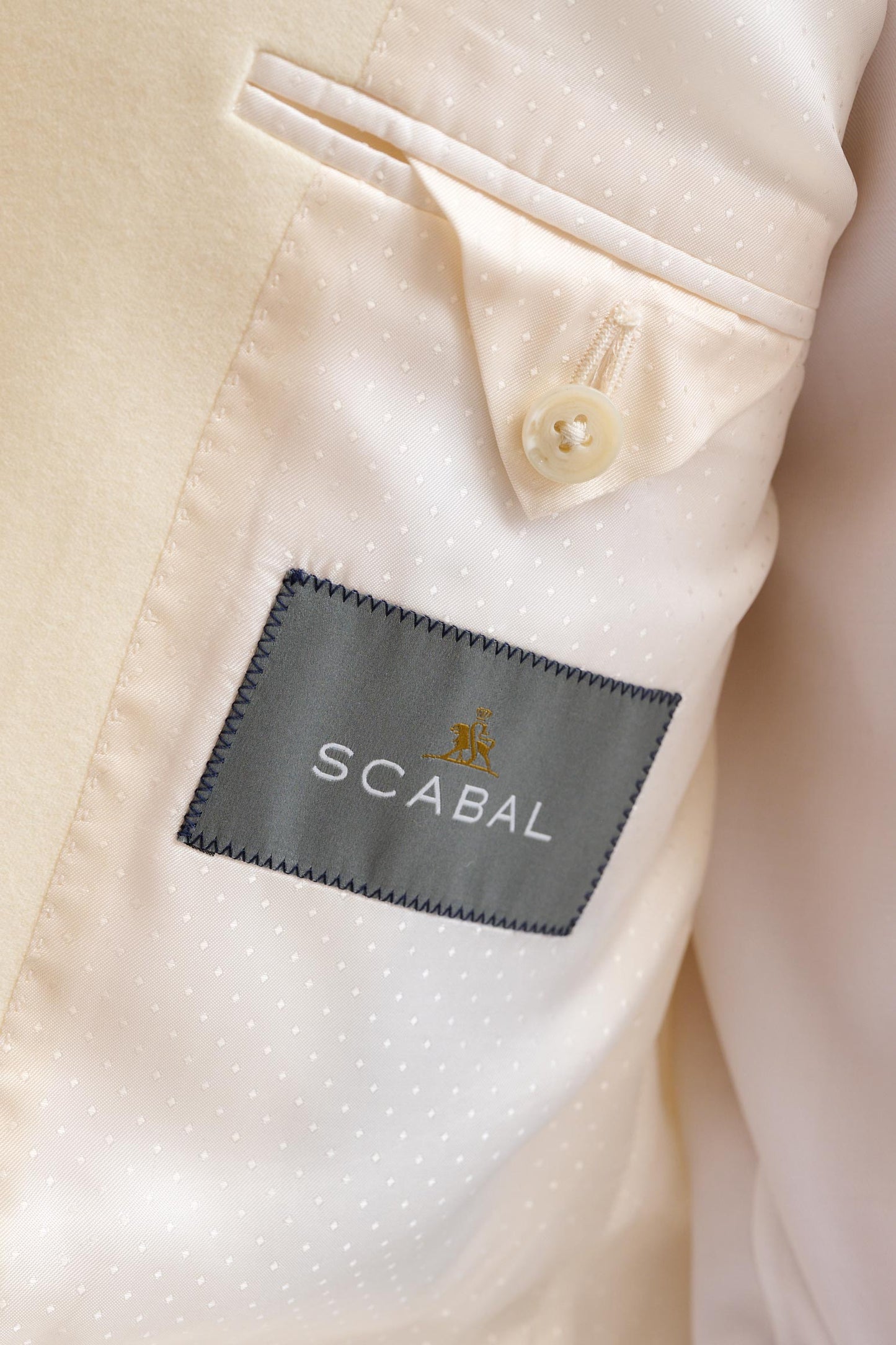 Light Beige Wool Kenton Tuxedo Flannel & Saxony - Image 7