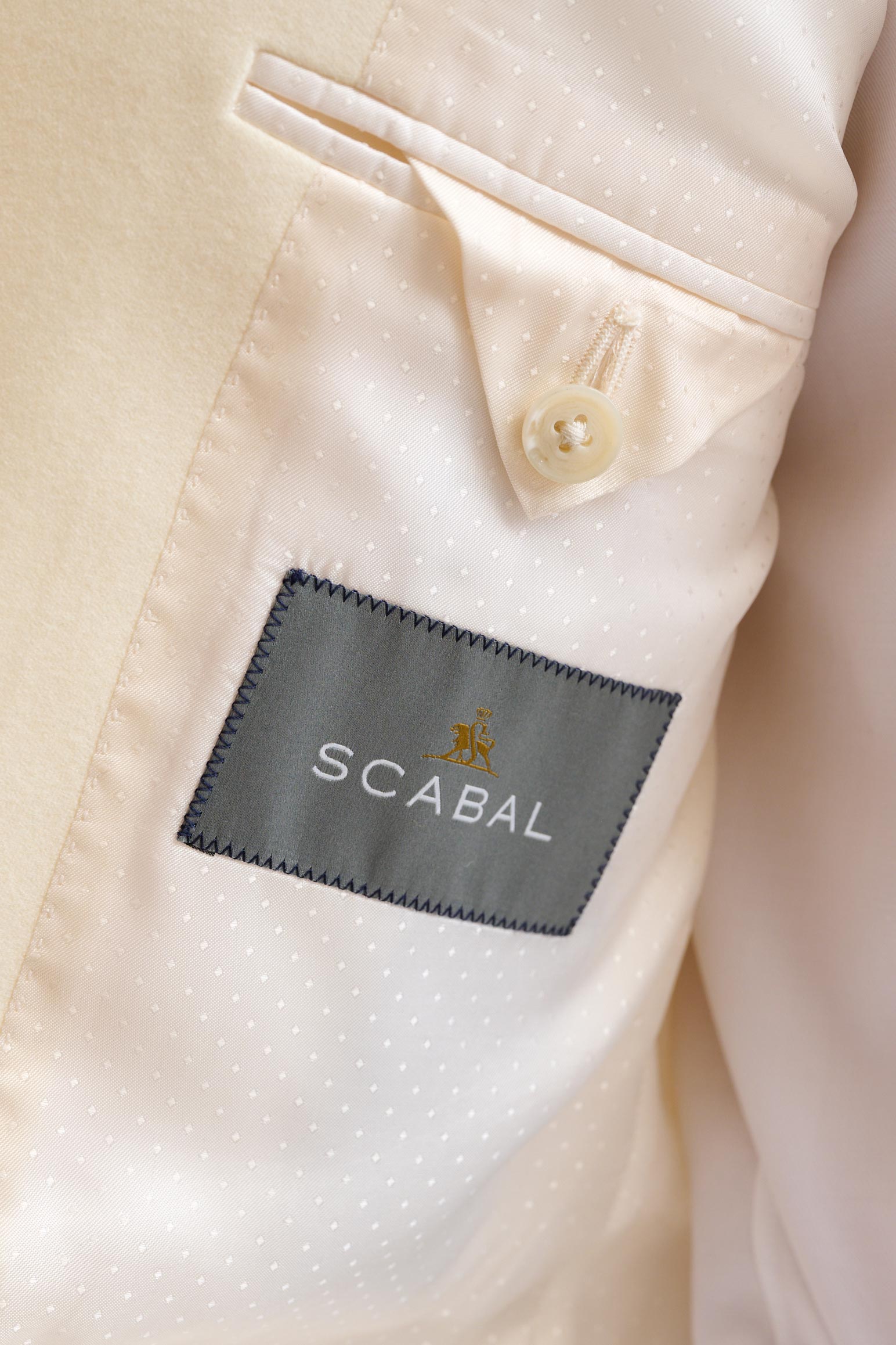 Light Beige Wool Kenton Tuxedo Flannel & Saxony - Image 7