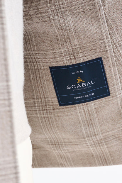 Light Beige Wool Kenton Tuxedo Flannel & Saxony - Image 6