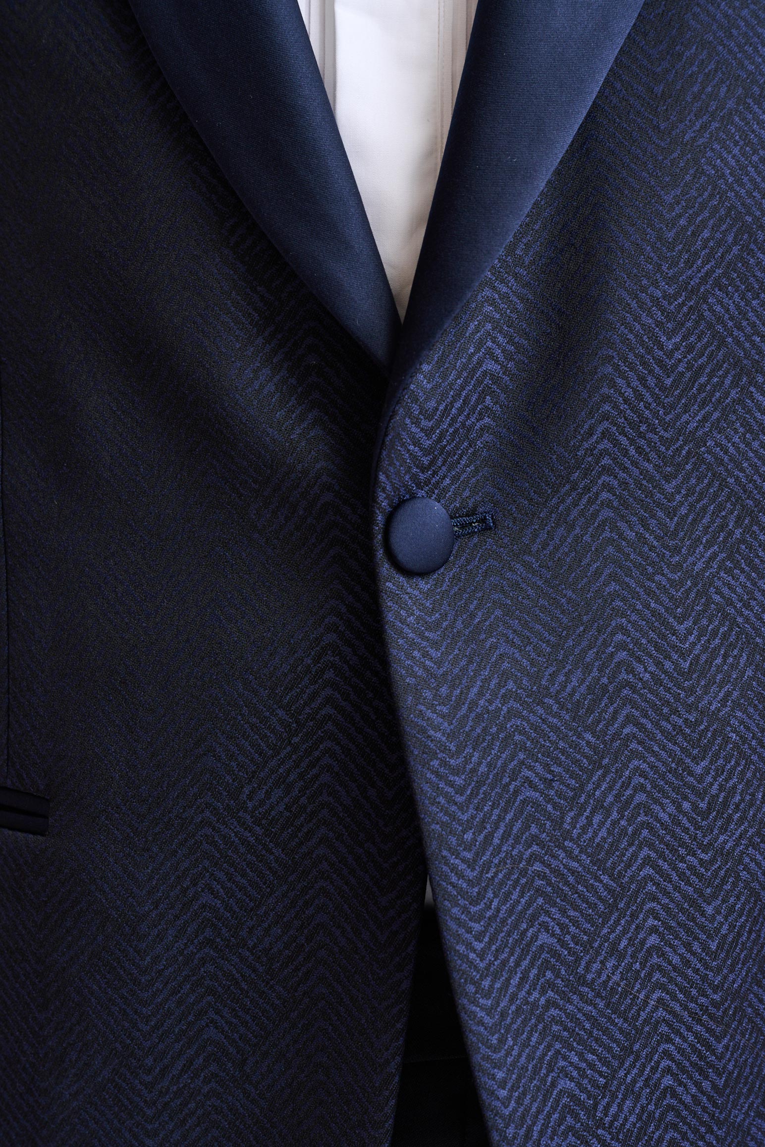 Dark Blue Wool Super 100's Soho Tuxedo Freestyle - Image 5