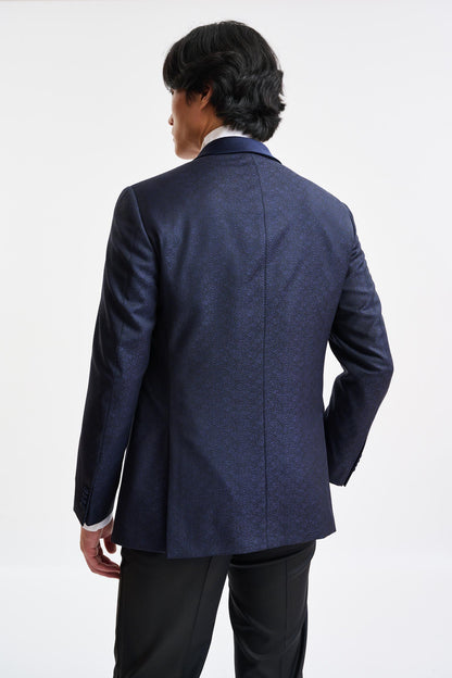 Dark Blue Wool Super 100's Soho Tuxedo Freestyle - Image 7
