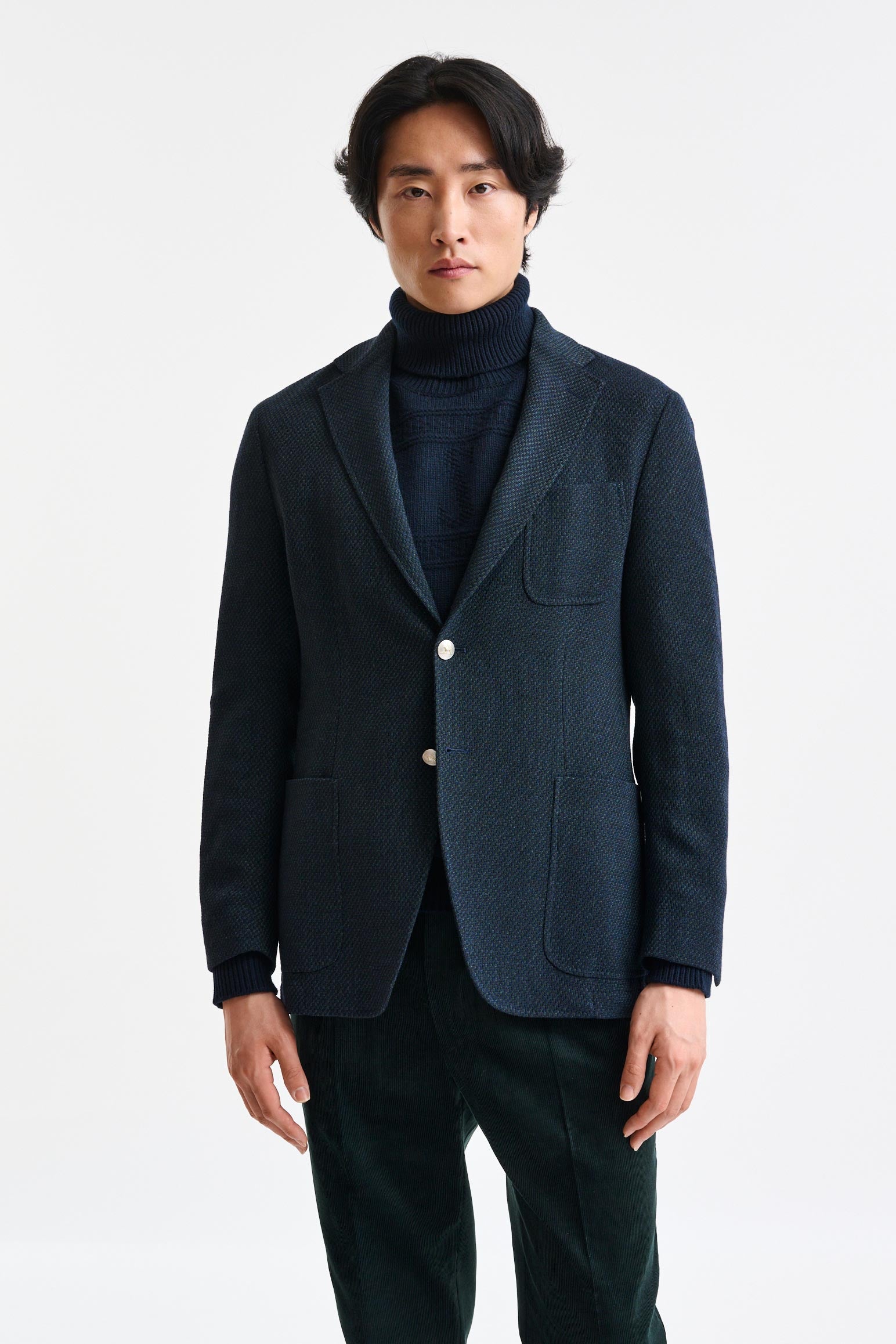 Dark Blue Wool Kenton Light Jacket Trend - Image 1