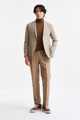 Medium Beige Wool & Cashmere Soho Jacket Autumn Leaves - Image 2