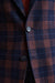 Dark Blue Check Wool & Cashmere Soho Jacket Autumn Leaves - Image 5