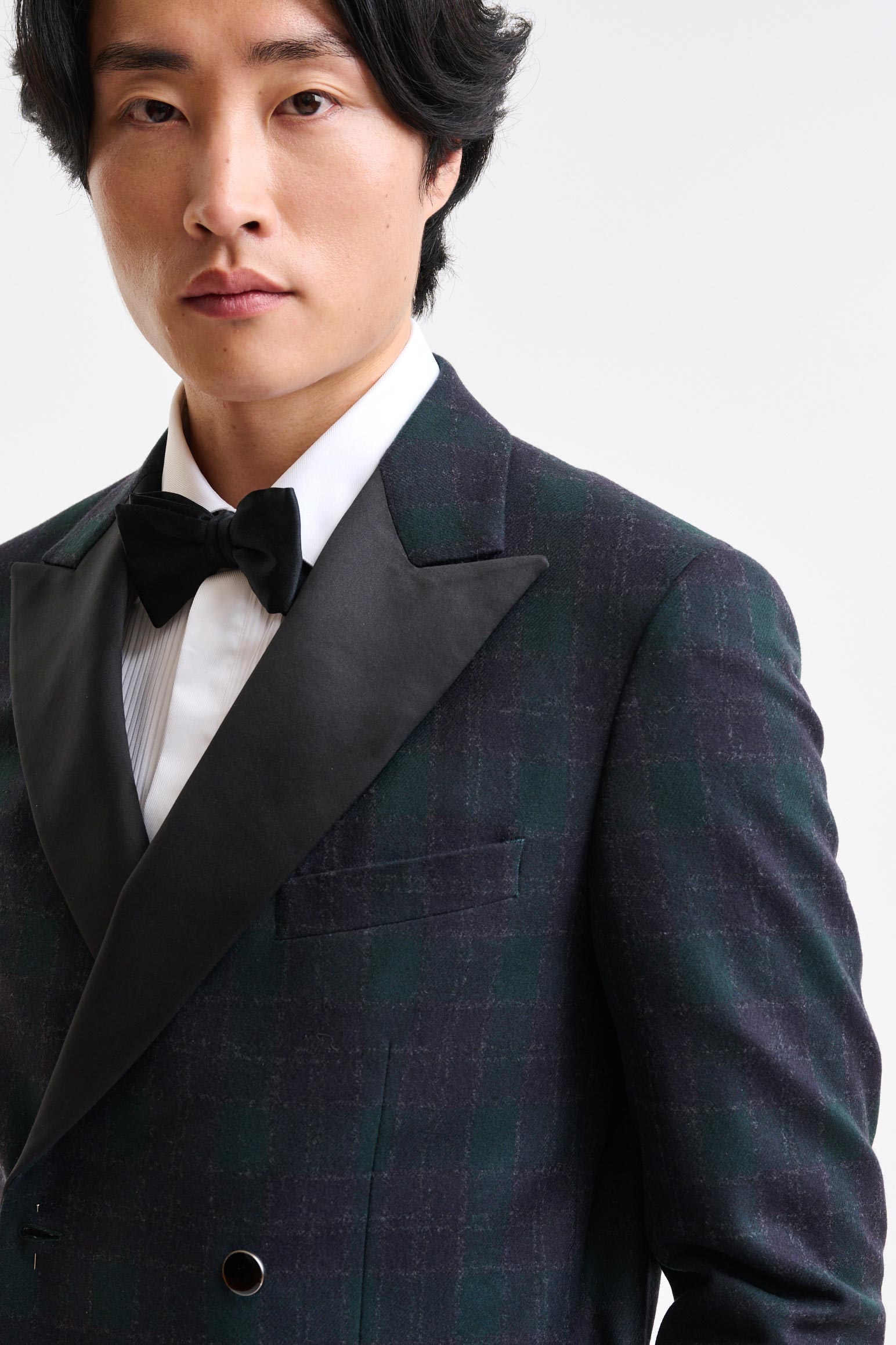 Dark Green Wool & Cashmere Soho Jacket Autumn Leaves - Image 3