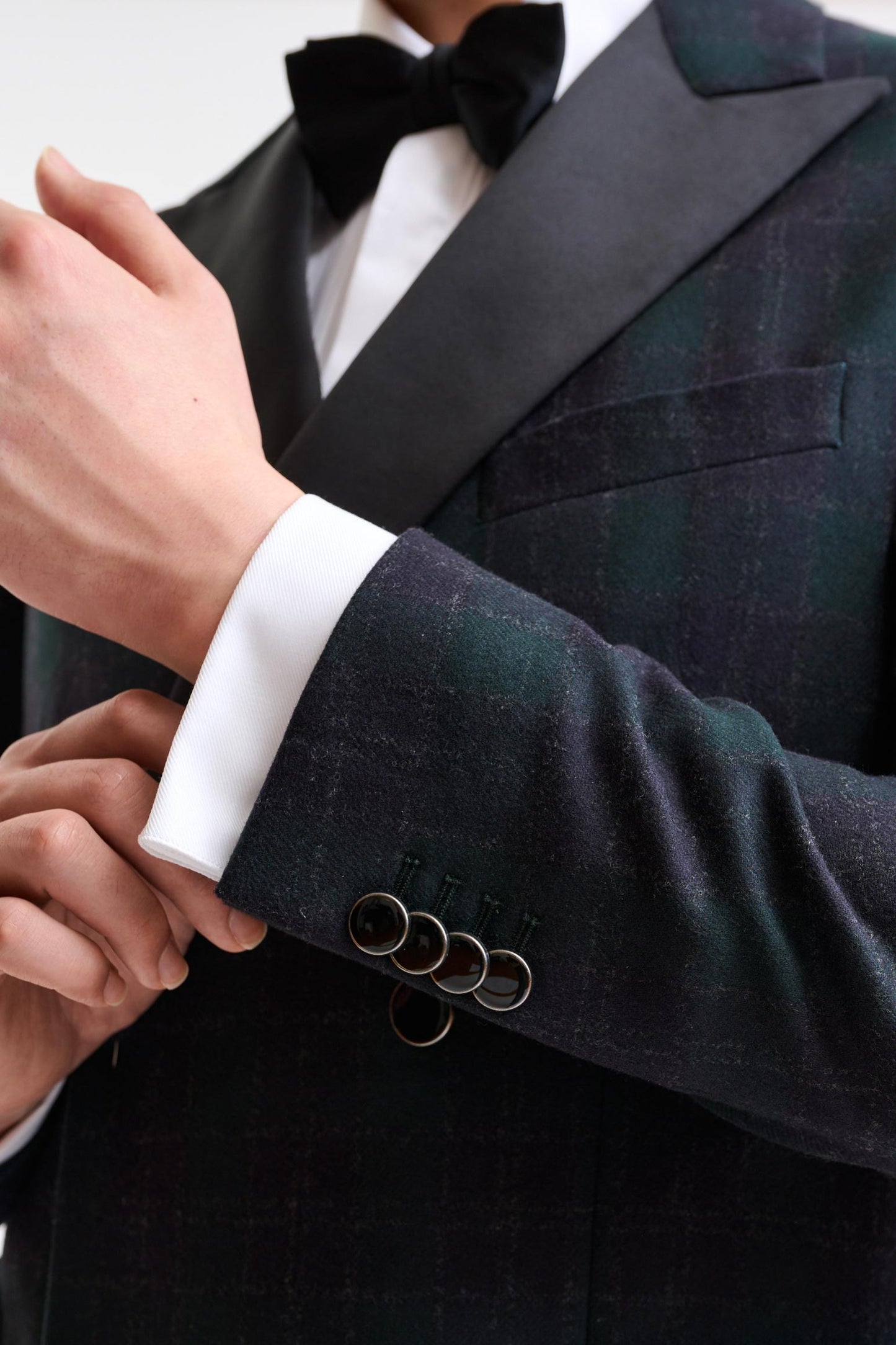 Dark Green Wool & Cashmere Soho Jacket Autumn Leaves - Image 4