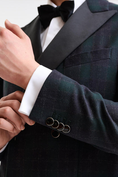 Dark Green Wool & Cashmere Soho Jacket Autumn Leaves - Image 4