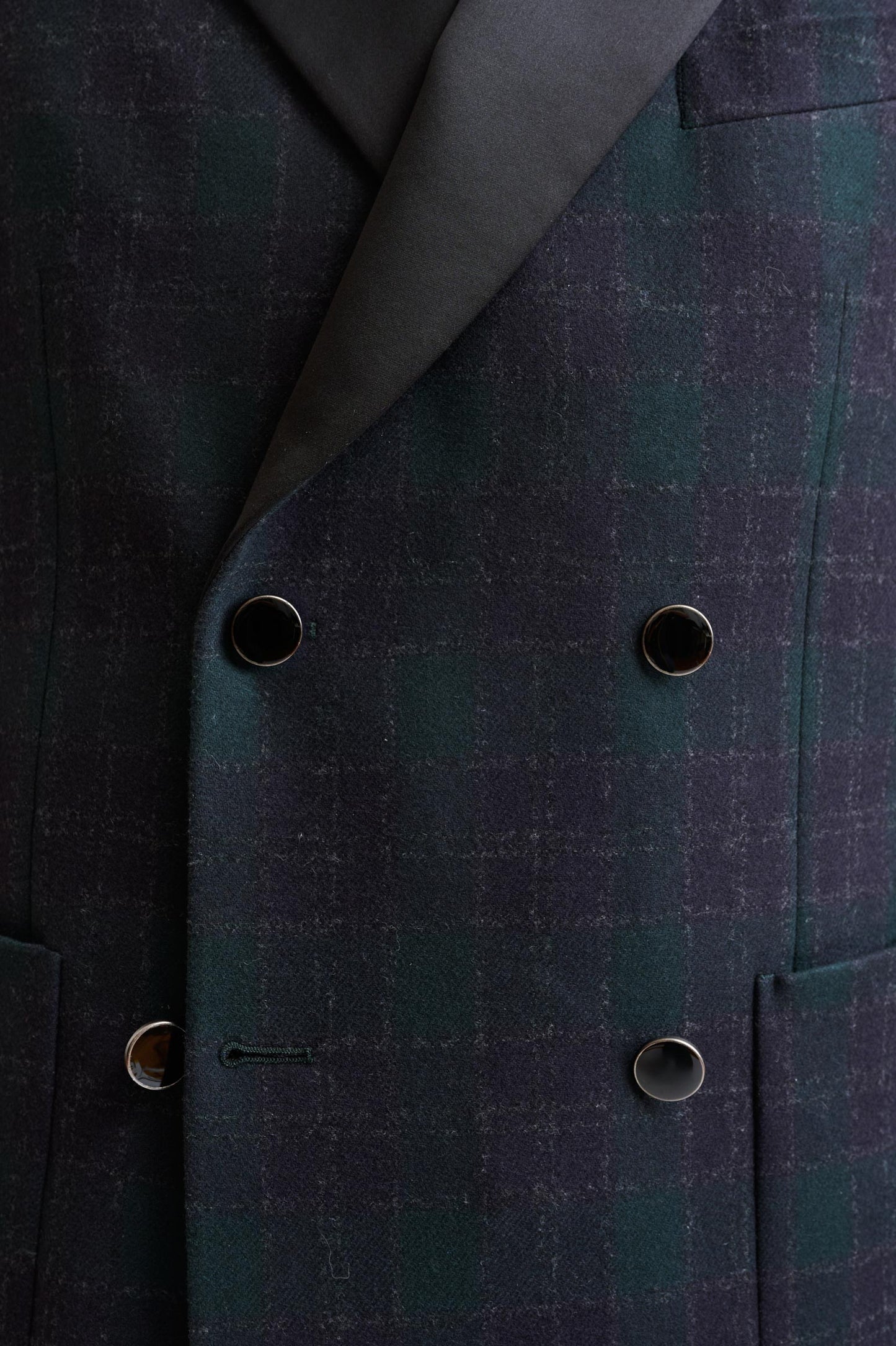 Dark Green Wool & Cashmere Soho Jacket Autumn Leaves - Image 5