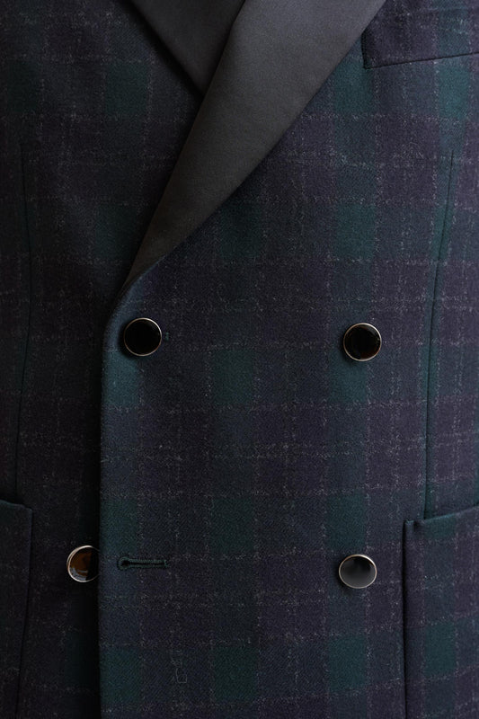 Dark Green Wool & Cashmere Soho Jacket Autumn Leaves - Image 5