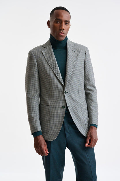 Medium Green Wool Soho Jacket Autumn Leaves - Image 1