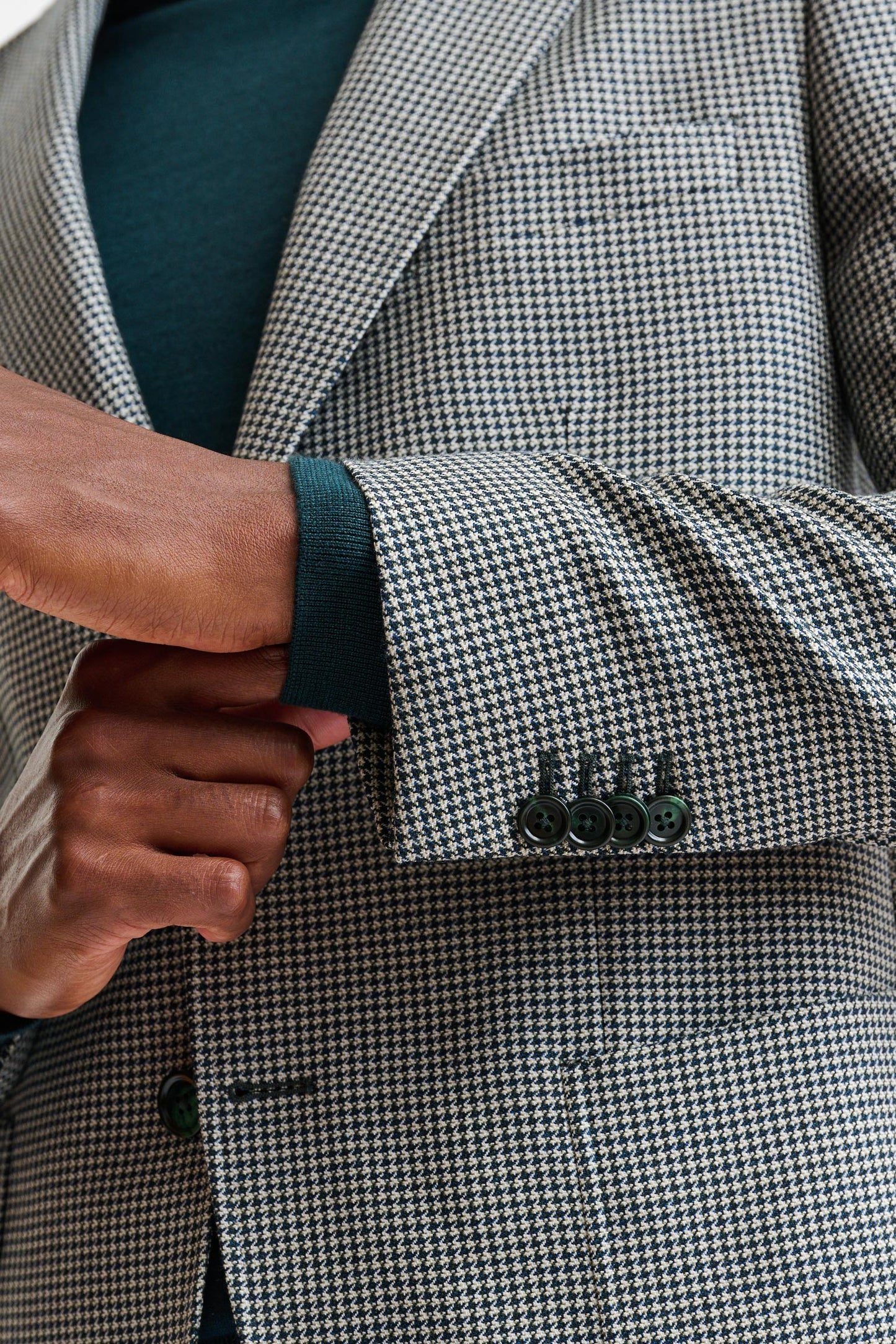 Medium Green Wool Soho Jacket Autumn Leaves - Image 4