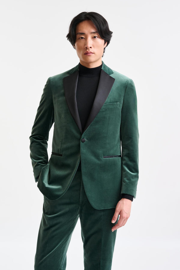 Veste Soho En Coton Vert Moyen Fine Velvet