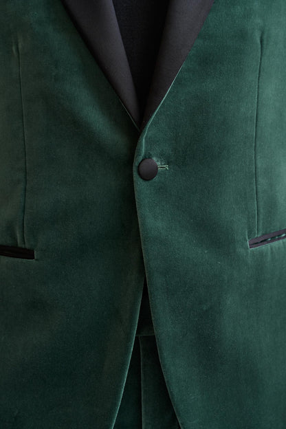 Medium Green Cotton Soho Jacket Fine Velvet - Image 6