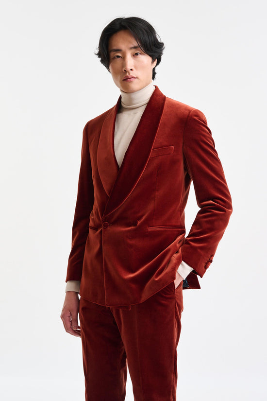 Medium Brown Cotton Soho Jacket Fine Velvet - Image 2