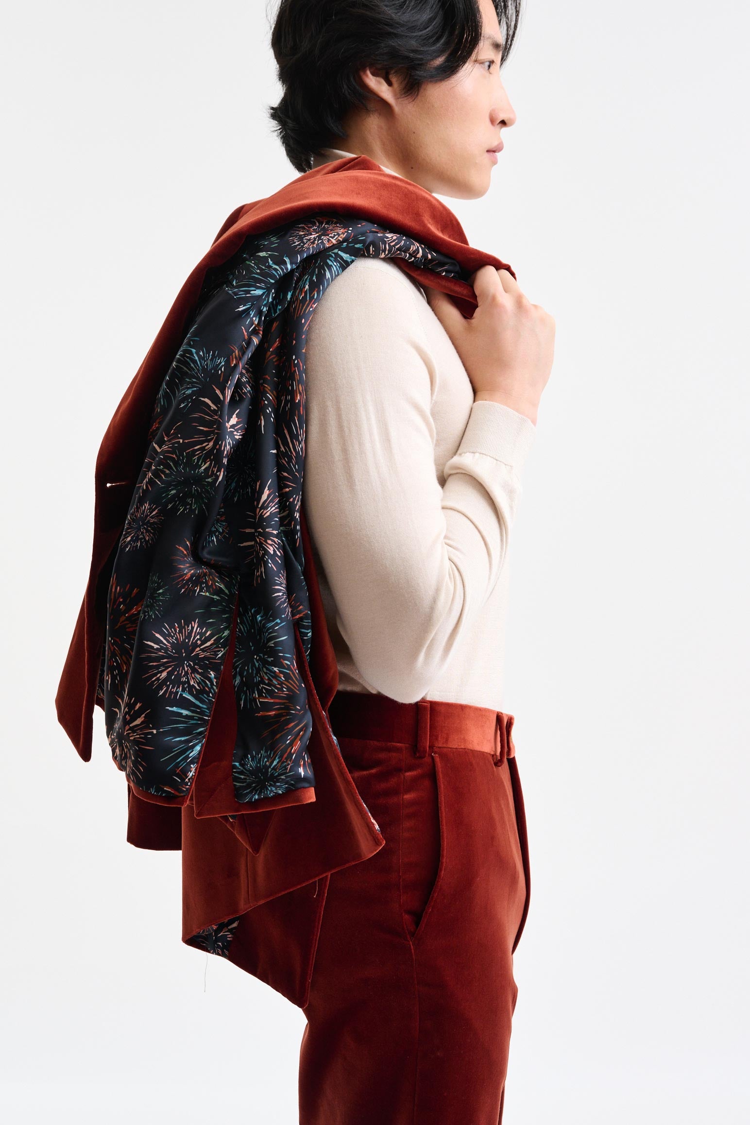 Medium Brown Cotton Soho Jacket Fine Velvet - Image 4