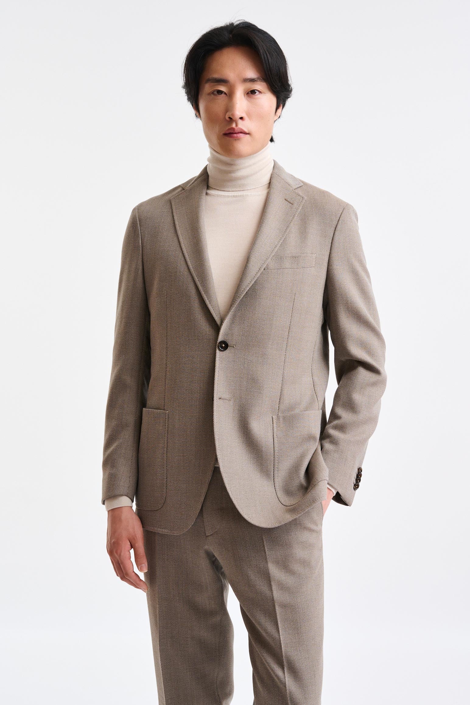 Medium Beige Wool Soho Jacket Freestyle – Scabal