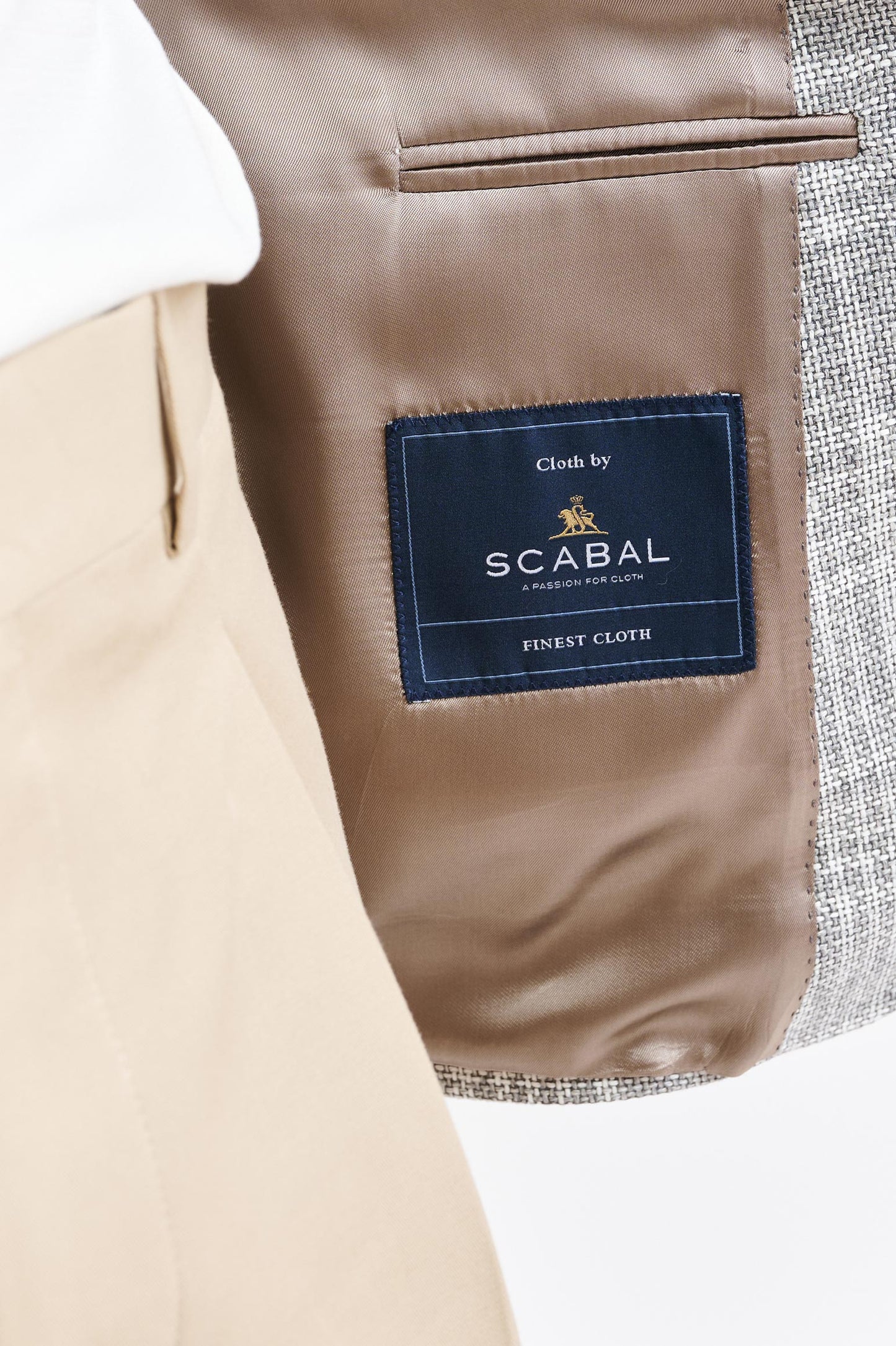 Mittelgraue Soho-Jacke aus Wolle und Leinen Riviera Trend