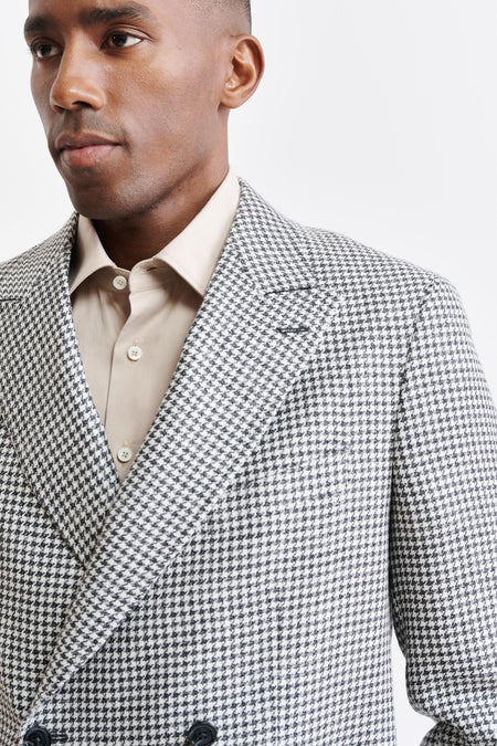 Black-White Wool & Linen Soho Jacket Riviera Trend Image 3