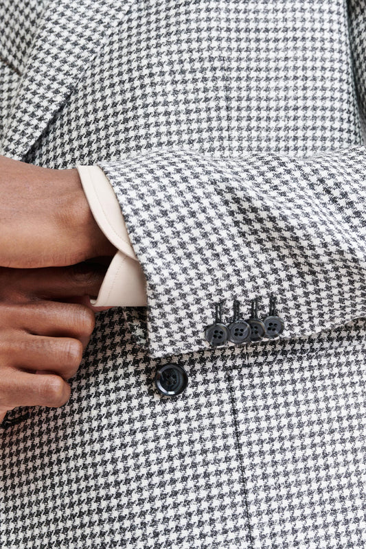 Black-White Wool & Linen Soho Jacket Riviera Trend Image 5