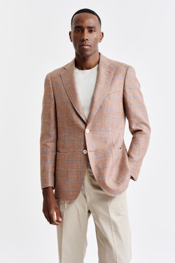 Chaqueta Soho De Lana Y Lino Naranja Medio Riviera Trend