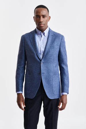 Medium Blue Wool & Linen Kenton Jacket Jazz