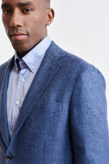Medium Blue Wool & Linen Kenton Jacket Jazz