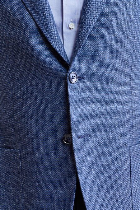 Medium Blue Wool & Linen Kenton Jacket Jazz Image 4