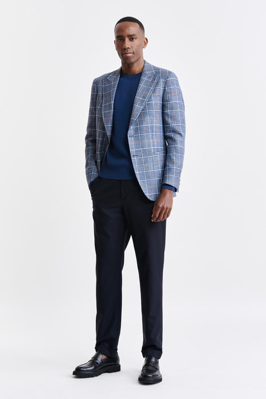 Medium Blue Wool & Linen Soho Jacket Riviera Trend Image 2