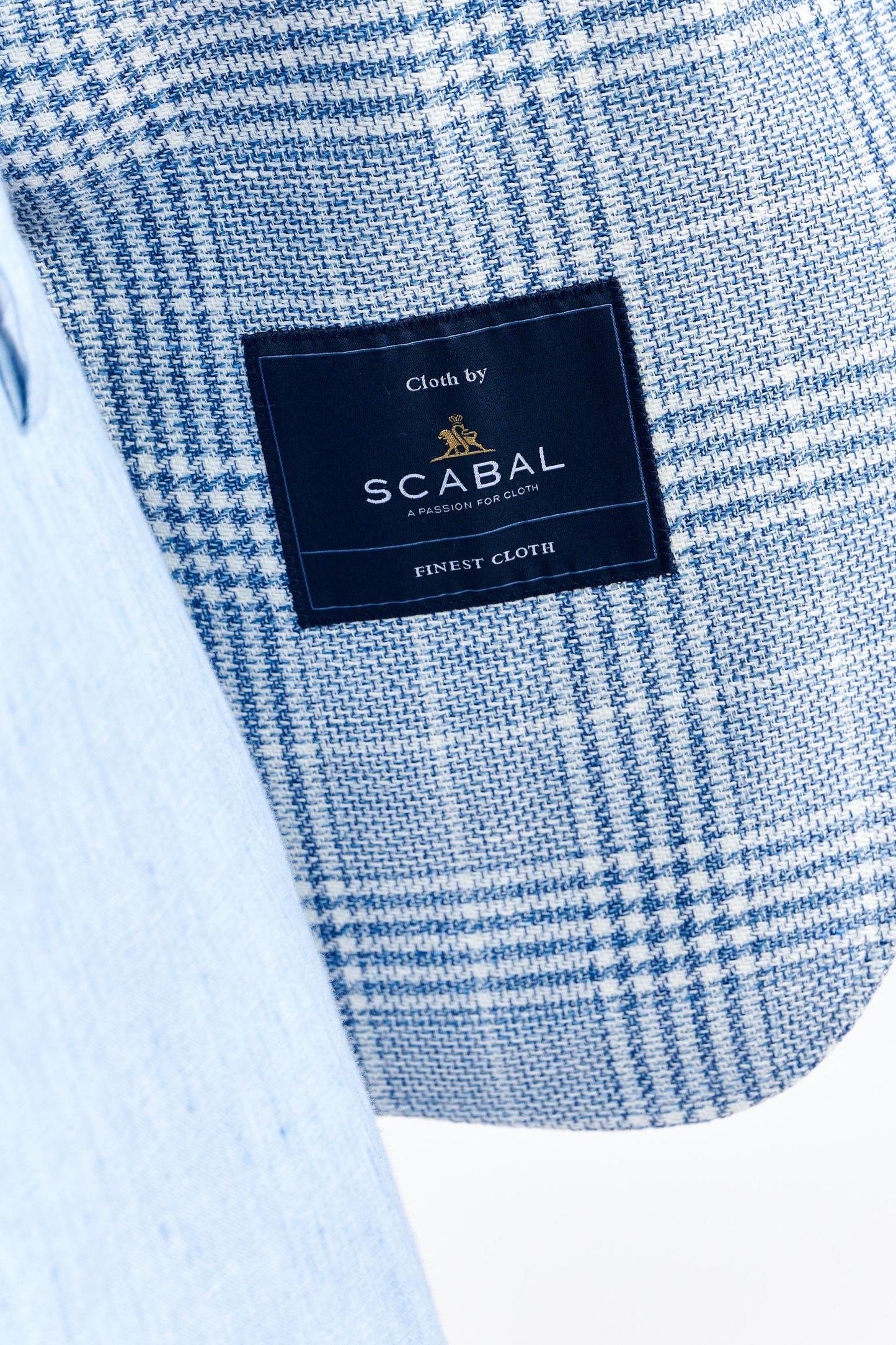 Hellblaue Soho-Jacke aus Wolle und Leinen Riviera Trend