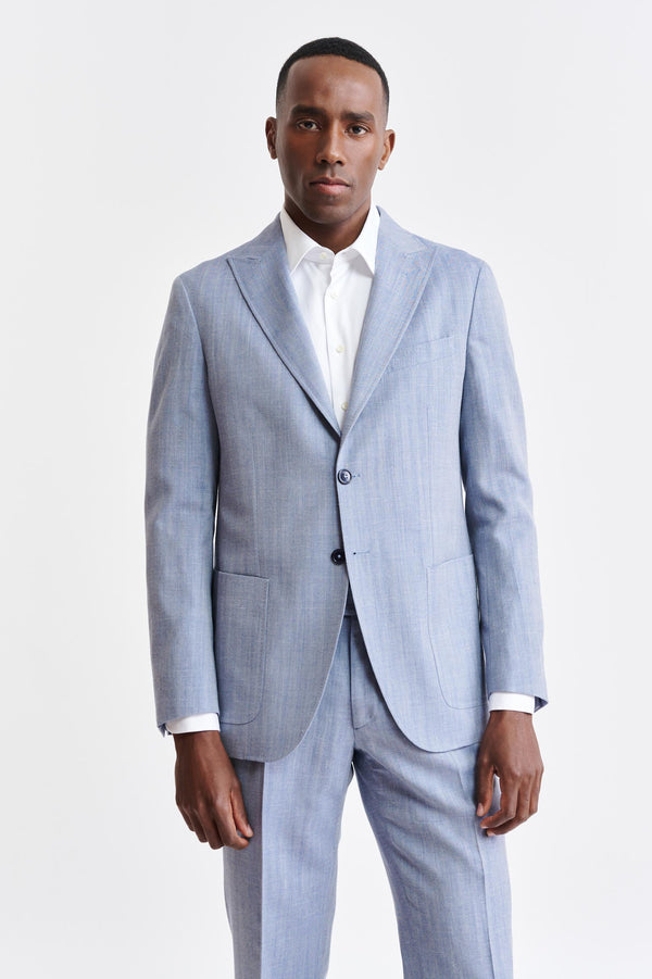 Medium Blue Wool & Cashmere Kenton Jacket Jazz