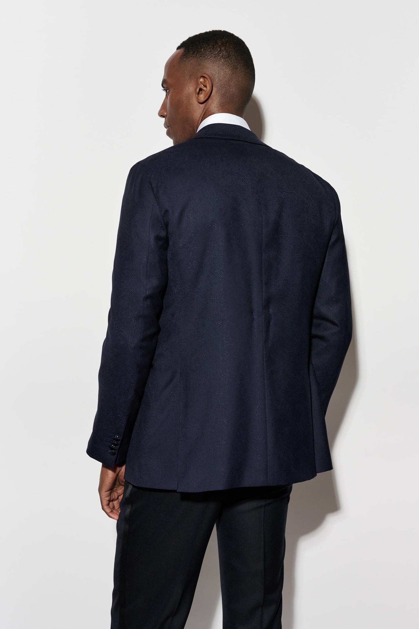 Dark Blue Wool Kenton Jacket Riviera Trend