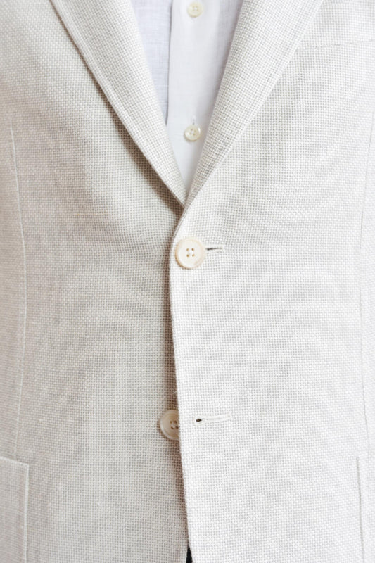 White Wool & Linen Kenton Jacket Jazz Image 4