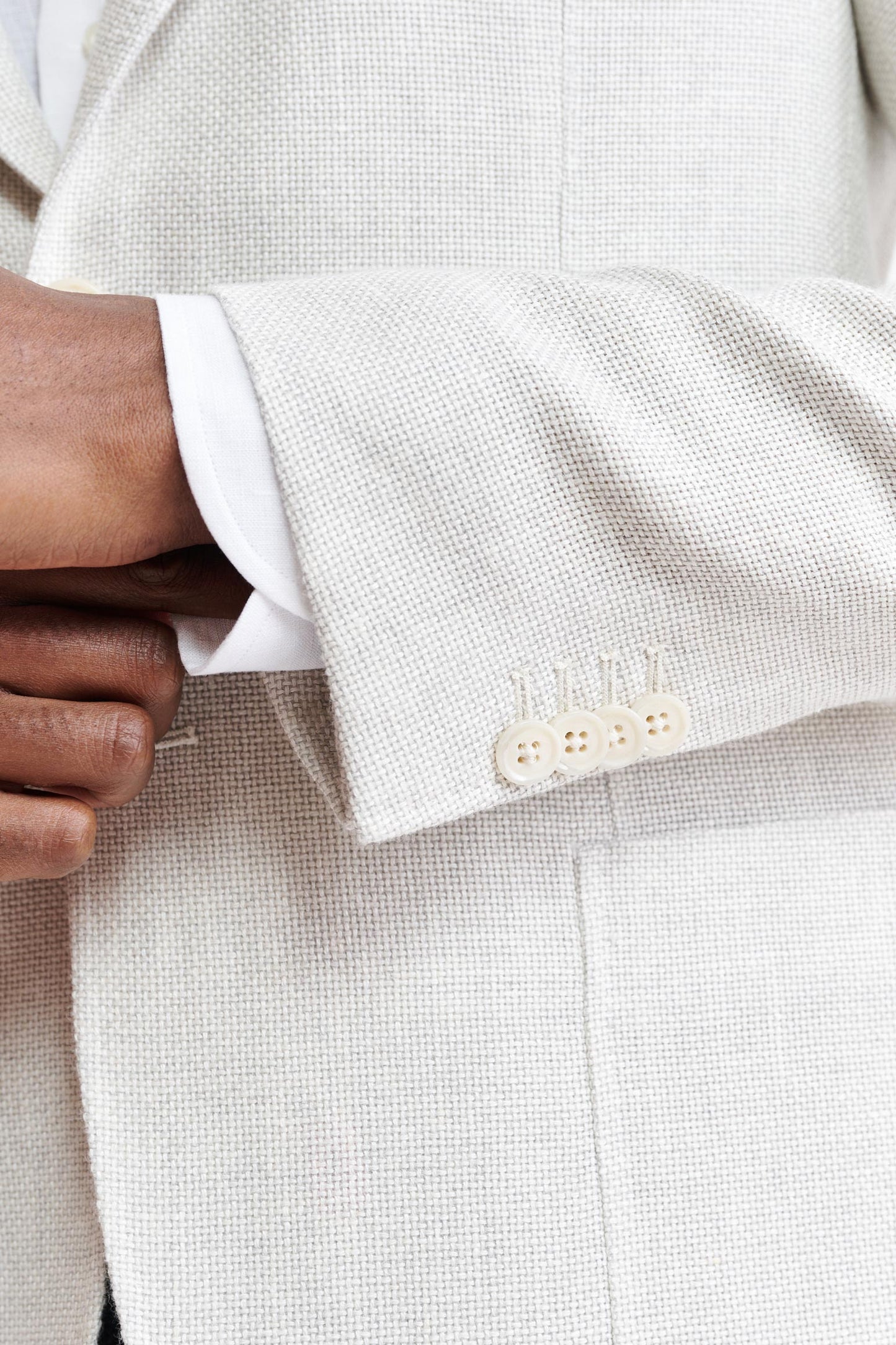 Weiße Kenton-Jacke Aus Wolle Und Leinen Jazz