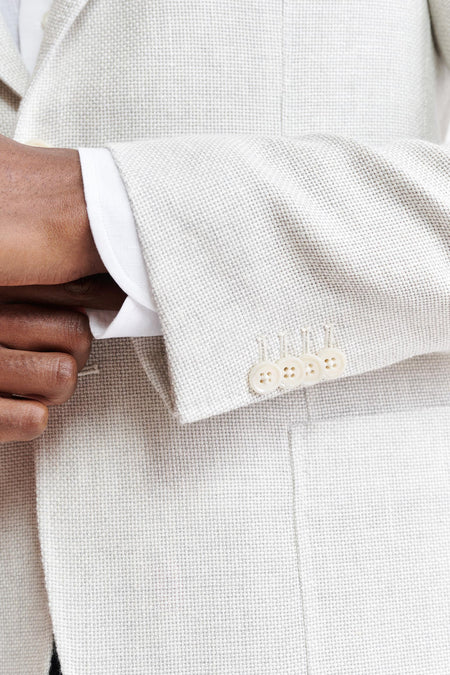 White Wool & Linen Kenton Jacket Jazz Image 5