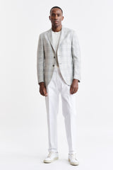 Hellgraue Kenton-Jacke aus Wolle und Seide Riviera Trend