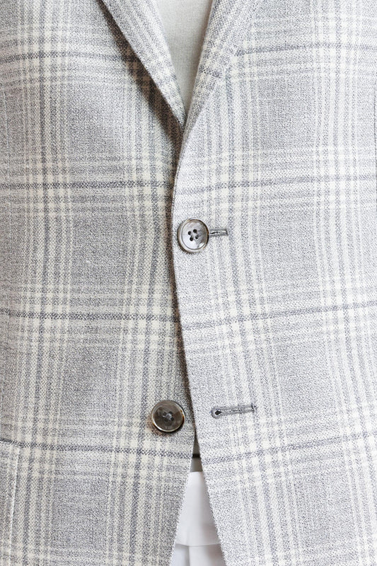 Light Grey Wool & Silk Kenton Jacket Riviera Trend Image 4
