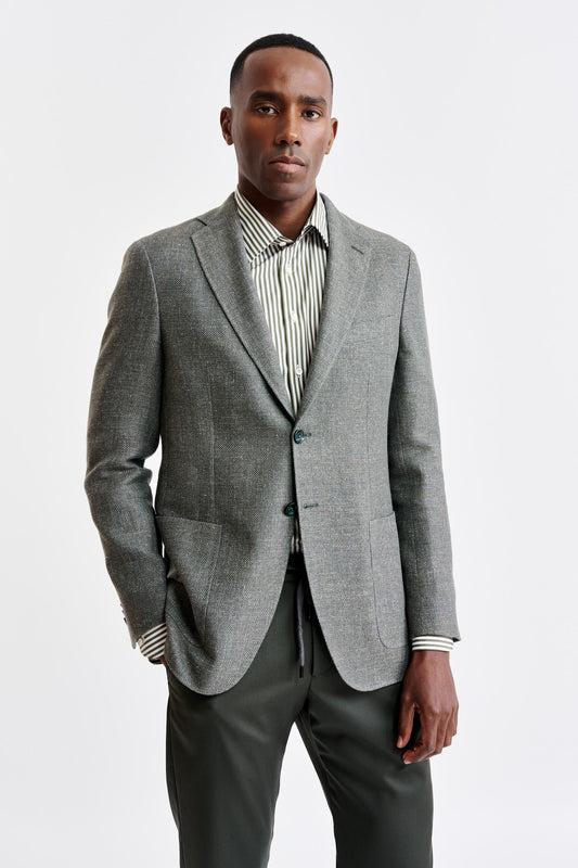 Medium Green Wool & Linen Kenton Jacket Jazz Image 1