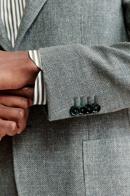 Medium Green Wool & Linen Kenton Jacket Jazz Image 5