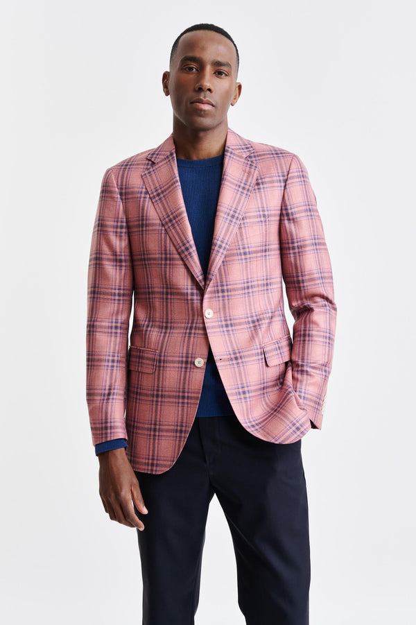 Chaqueta Soho De Lana Y Seda Rosa Claro Nobility