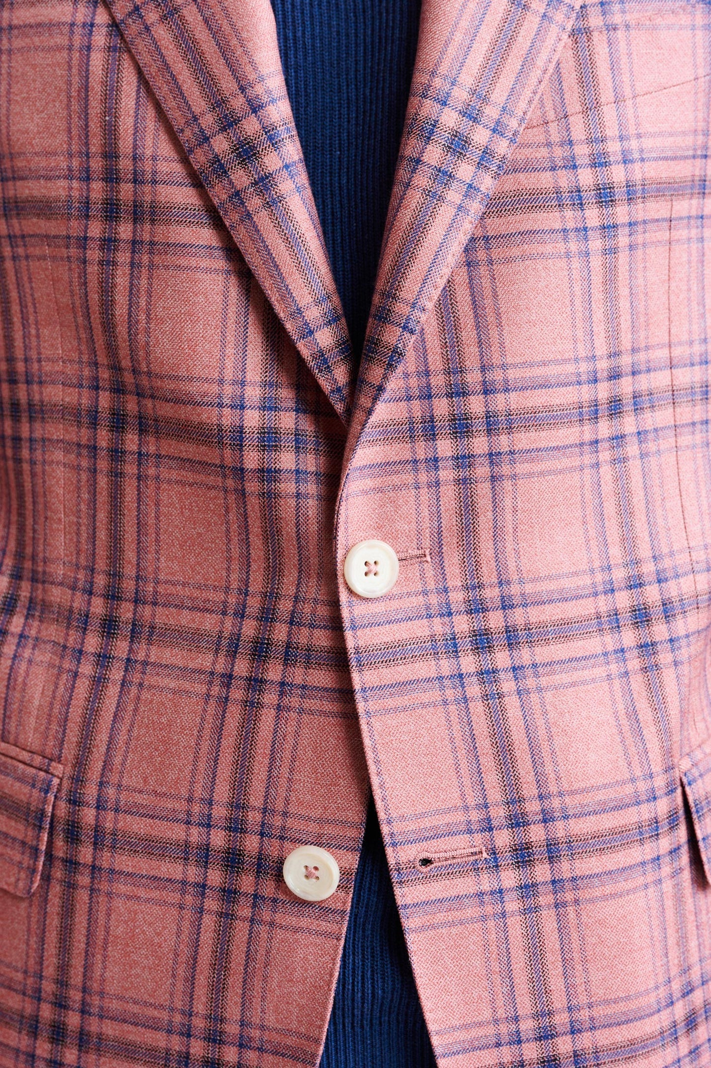 Hellrosa Soho-Jacke aus Wolle und Seide Nobility