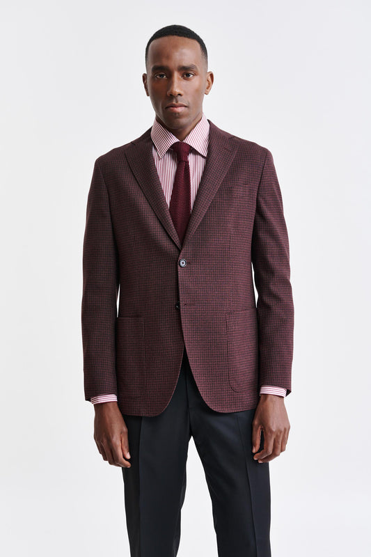 Dark Red 100% Wool Kenton Jacket Jazz Image 1