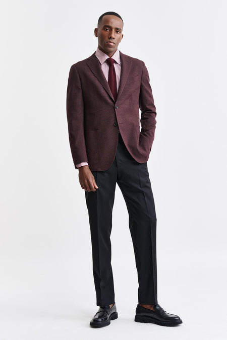 Dark Red 100% Wool Kenton Jacket Jazz Image 2