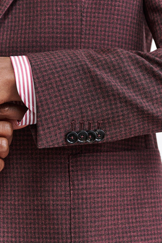 Dark Red 100% Wool Kenton Jacket Jazz Image 4