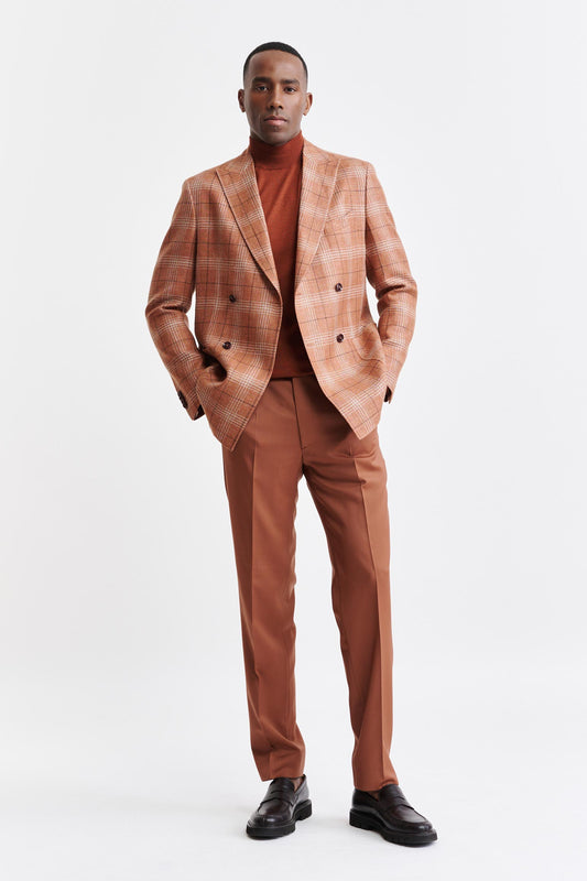 Medium Orange Wool & Linen Kenton Jacket Riviera Trend Image 2