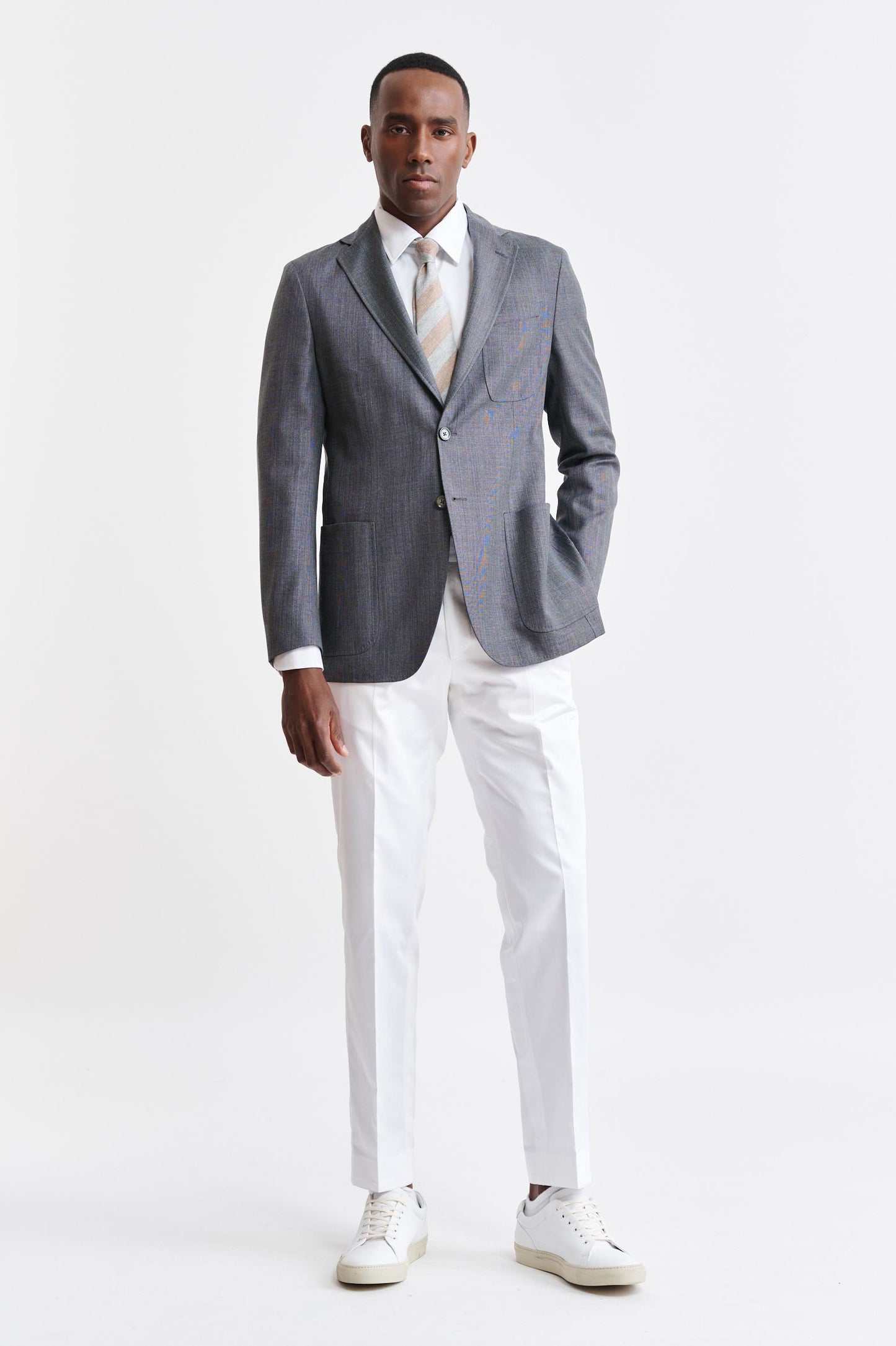 Mittelgraue Kenton-Jacke aus 100 % Wolle Super 100's Image