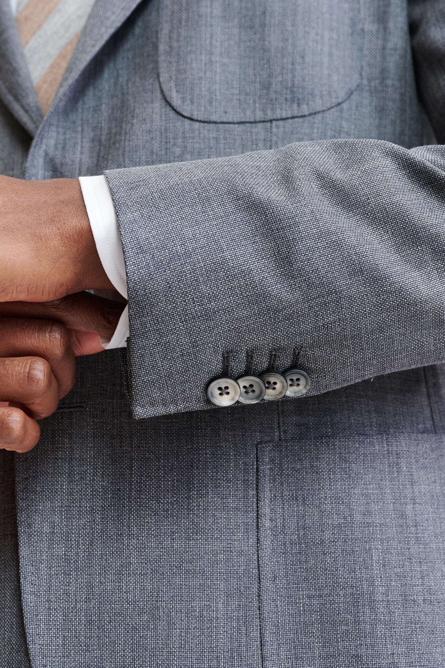 Mittelgraue Kenton-Jacke aus 100 % Wolle Super 100's Image