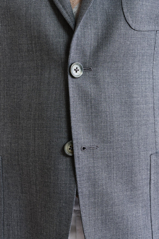 Medium Grey 100% Wool Super 100's Kenton Jacket Image Image 5