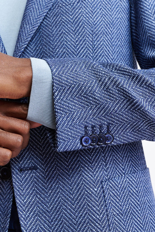 Blue Wool & Linen Kenton Jacket Jazz Image 5